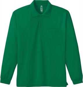 Футболка-поло с длинными рукавами и карманом Glimmer 00335-ALP Dry 4.4 унции, зеленый