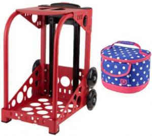 ZUCA Sport Frame for Sport Insert Bags (Red) with Lunchbox (Polka Bots) Bundle (2 Items)