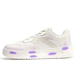 ANTA Легкие, нескользящие, амортизирующие, низкие, унисекс, кроссовки для скейтбординга, белые/светло-фиолетовые