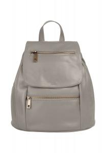 Рюкзак City, натуральная кожа, сделано в Италии Samantha Look, серый