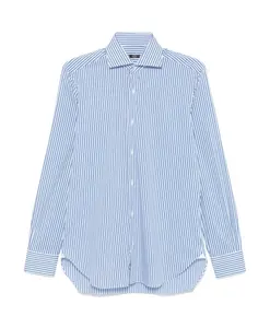 Повседневная хлопковая рубашка Barba, синий