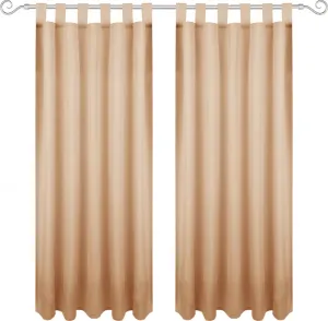 Штора на петлях 140x225 см (ширина x длина) песочно-серого цвета, непрозрачная штора, петлевая штора в различных вариациях. Bestgoodies