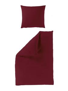 Traumschloss Однотонное атласное постельное белье гранатового цвета