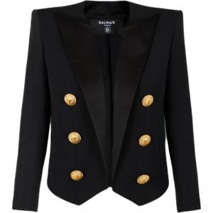 BALMAIN Пуговичный двубортный пиджак, Black