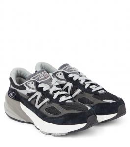 Замшевые кроссовки 990v6 New Balance, черный