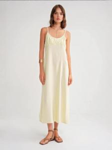 MixRay Летнее платье в пастельно-желтом цвете