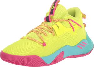 Баскетбольные кроссовки Adidas Harden Stepback 3 для детей и подростков, черный/желтый/розовый