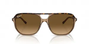 Солнцезащитные очки Ray-Ban унисекс для взрослых Rb2205 Bill One Square, Havana on Transparent Brown/Brown Gradient Polarized