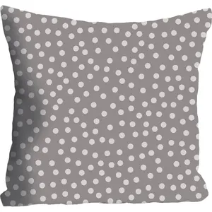 Декоративная подушка queence Punkte, наволочка без наполнителя, 1 штука Queence, Grau + bedruckt