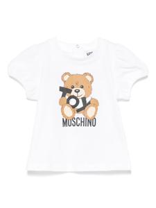 Футболка Moschino Kids с принтом Leo Teddy, белый