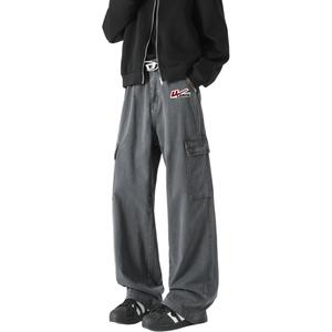 WARRIOR Кargo-штаны унисекс темно-серые DIY Badge Moderate