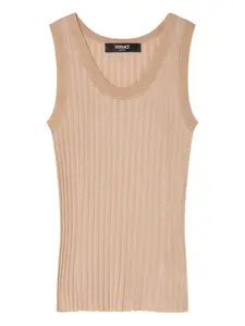 Топ в рубчик без рукавов VERSACE, нейтральный