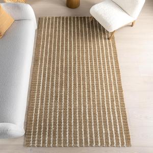 nuLOOM Cosmia полосатый джутовый ковер 229 x 290 см для столовой и гостиной, Cosmia Natural