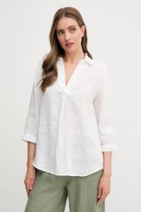 Льняная блузка Oui, белый