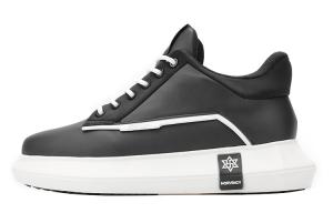 Стильные скейтбордические кроссовки унисекс черно-белые NORVINCY