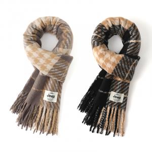 Jeep Вязаный шарф унисекс, 2 Pack (Chestnut+Black)