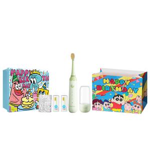 Электрическая зубная щетка 3 режим работы умный хронограф полностью автоматическая звуковая вибрация мягкая щетина FT7110 набор FLYCO, зеленый