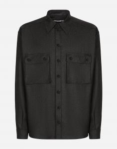 Оверсайз фланелевая рубашка Dolce & Gabbana, серый