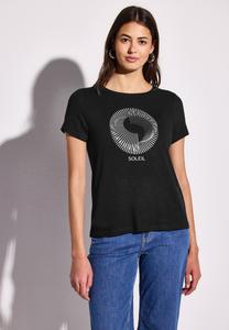 Футболка с принтом MIT SCHMUCKSTEINEN Street One, черный