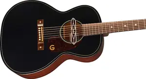 Gretsch Deltoluxe Concert, накладка грифа из ореха, мозаичная накладка, черная крышка 2711130511