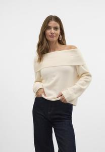 Джемпер Vero Moda VMBOOM OFF SHOULDER, Birch Detail Melange/Beige