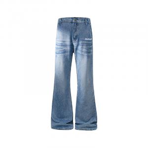 VanCamel Джинсы мужские синие умеренно расклешенные