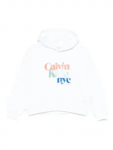Худи с логотипом Calvin Klein Kids, белый