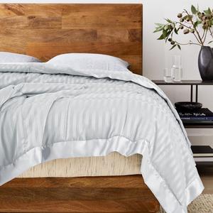 Супермягкие легкие пуховые альтернативные одеяла Unikome с атласной отделкой, цвет Light Gray