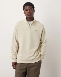 Толстовка Lyle & Scott со средними слоями и застежкой-молнией на петле сзади, серо-коричневый цвет, цвет x865
