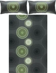 Постельное белье антрацитово-зеленый 1x 200x200 см + 2x 40x80 см REDBEST