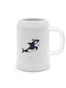 Кружка для пива Косатка, цилиндр, без слов, белого цвета Mr. & Mrs. Panda