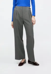 Мягкие структурированные брюки с микро-застежкой и поясом Abercrombie & Fitch, Dark Grey