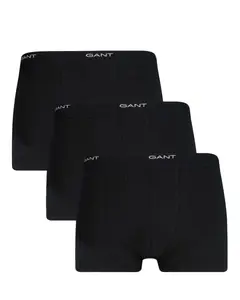 Комплект из трех мужских коротких боксеров с надписью GANT на талии Gant, черный