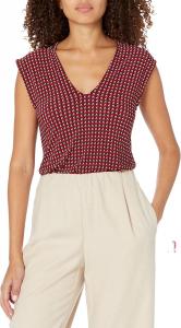 Женские боди Tommy Hilfiger с V-образным вырезом без рукавов, Chili/Aubergine