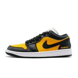 Jordan Air 1 Bumblebee устойчивые к истиранию низкие винтажные баскетбольные кроссовки Unisex Yellow Black