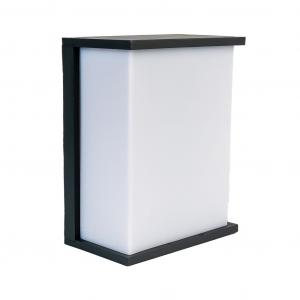 [T] Настенный светильник Grafner из алюминия, антрацит, IP44, 2 цоколя E27, идеально подходит для интеллектуальных светодиодных ламп, с порошковым покрытием, квадратный настенный светильник, настенный светильник для наружного освещения, 2 лампы, брызгоза