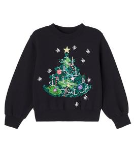 Толстовка из хлопкового джерси с пайетками Molo, Christmas Tree