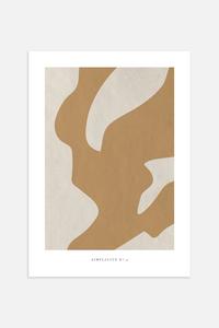 Плакат simplicité №2 Postery, 50x70 см, коричневый