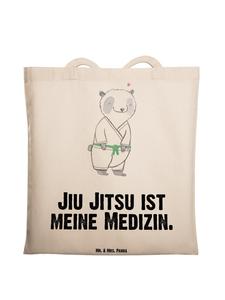 Mr. & Mrs. Panda Сумка-шоппер с изображением панды и надписью в кремовом цвете, посвященная джиу-джитсу