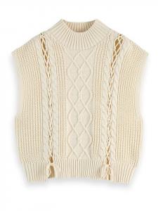Жилет-свитер Scotch & Soda, кремовый