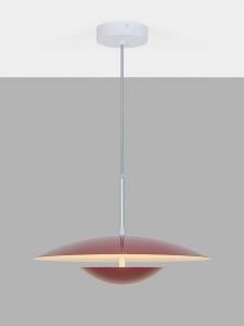 Подвесной светильник Duomo LED для потолка John Lewis, Deep Red/Silver