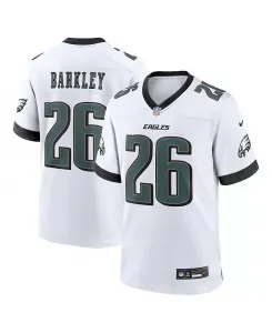Мужская запасная игровая майка Saquon Barkley Philadelphia Eagles Nike, белый