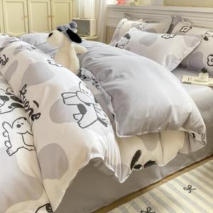 FUANNA Комплект постельного белья, 180 см, 4 предмета, Happy Puppy