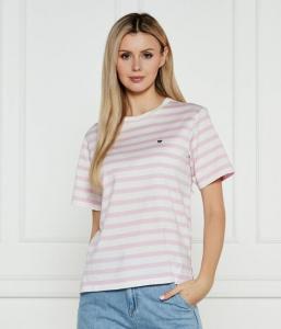 Футболка Weekend Maxmara Satrapo с надписью, розовый / белый