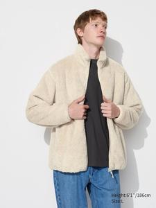 Пушистая флисовая куртка на молнии Uniqlo, цвет 01 белый