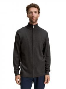 Базовая трикотажная куртка черного цвета Tom Tailor