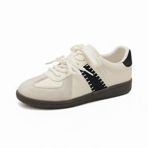 JOSINY Нескользящие и износостойкие легкие низкие кроссовки для скейтбординга женские бежево-черные