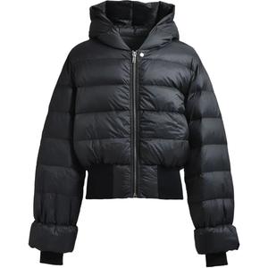 Пуховик с капюшоном RICK OWENS, черный