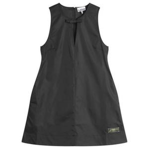 Нейлоновое мини-платье «Дюшес» Ganni, черный