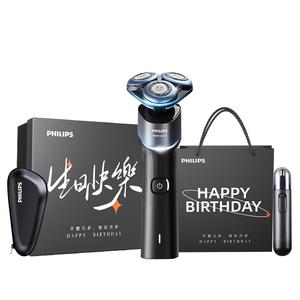 Бритва Rotary Stainless Steel с тремя лезвиями для всего тела, моющиеся, с микрогранулами и защитным покрытием PHILIPS, синий